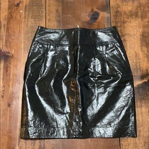 Express patent leather skirt